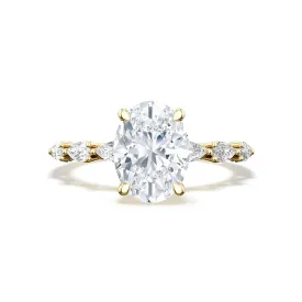 18k Yellow Gold Pear Shape Diamond Engagement Ring