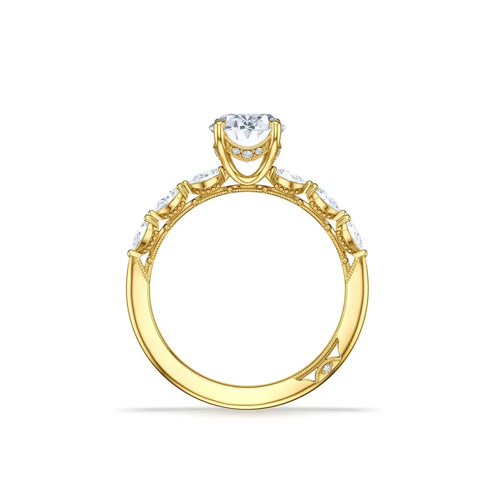 18k Yellow Gold Pear Shape Diamond Engagement Ring