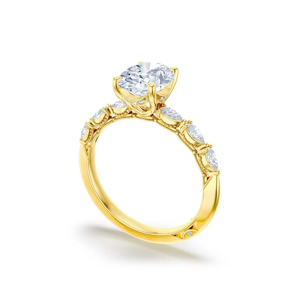 18k Yellow Gold Pear Shape Diamond Engagement Ring