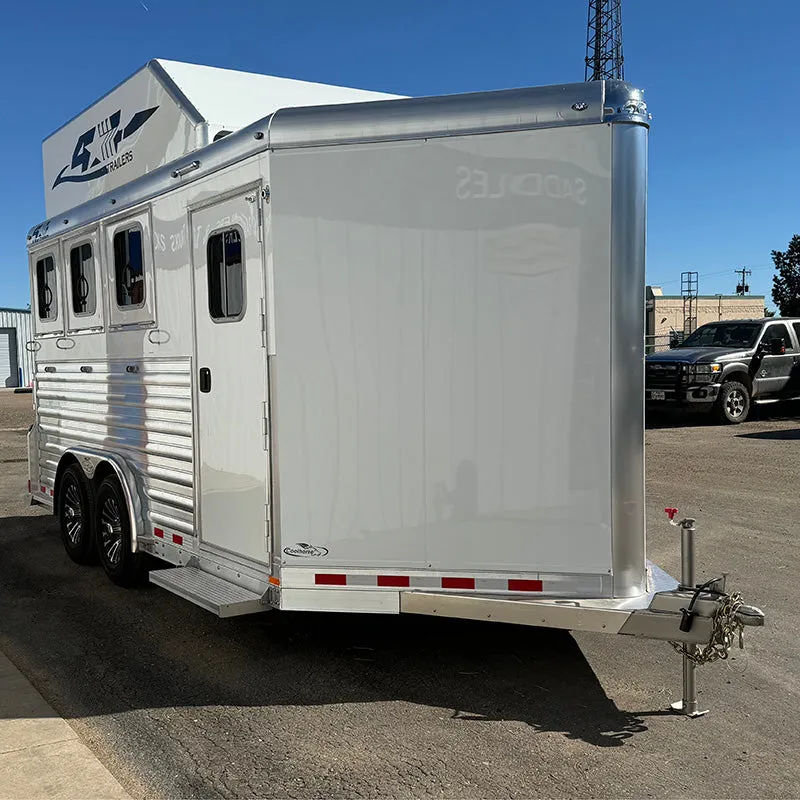2025 4 Star 3 Horse Bumper Trailer Pull 8' Wide, 15' Long