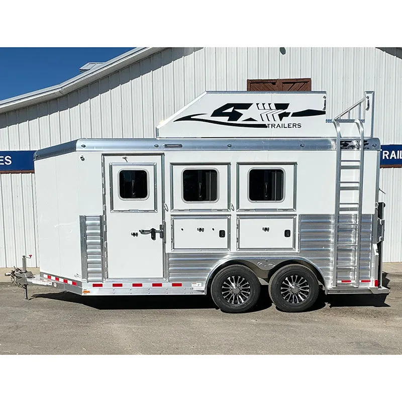 2025 4 Star 3 Horse Bumper Trailer Pull 8' Wide, 15' Long