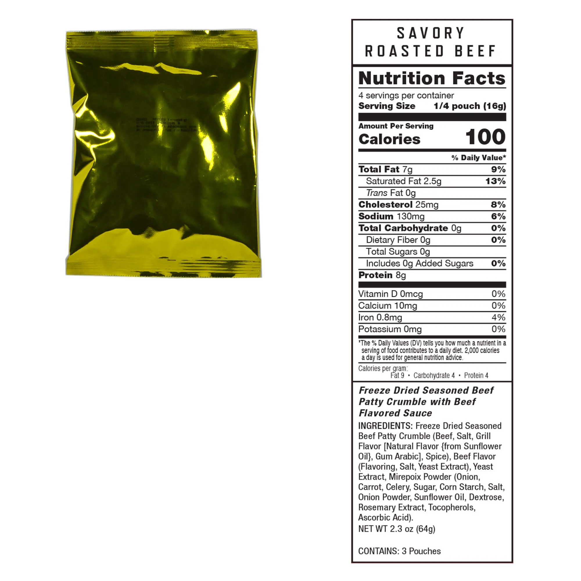 60 Serving   20 Bonus Rice Servings Freeze Dried Meat  Bucket