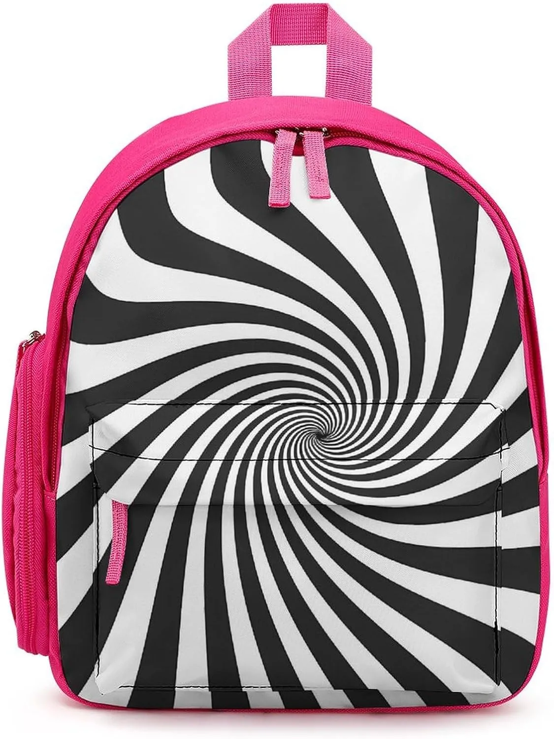 Abstract Spirally Stripes Cute Backpack Daily Casual Daypack Travel Mini Bag with Adjustable Strap Pink-style-10