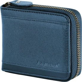 Admetus Mens RFID Blocking Wallets Zipper Leather Wallet for Men Bifold RFID Card Holder
