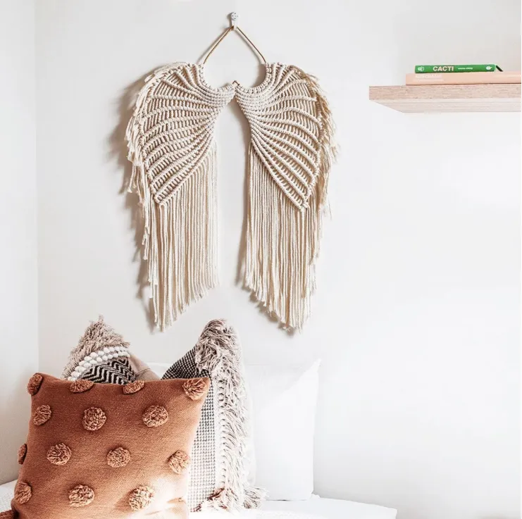 Angel Wings Macrame Wall Hanging