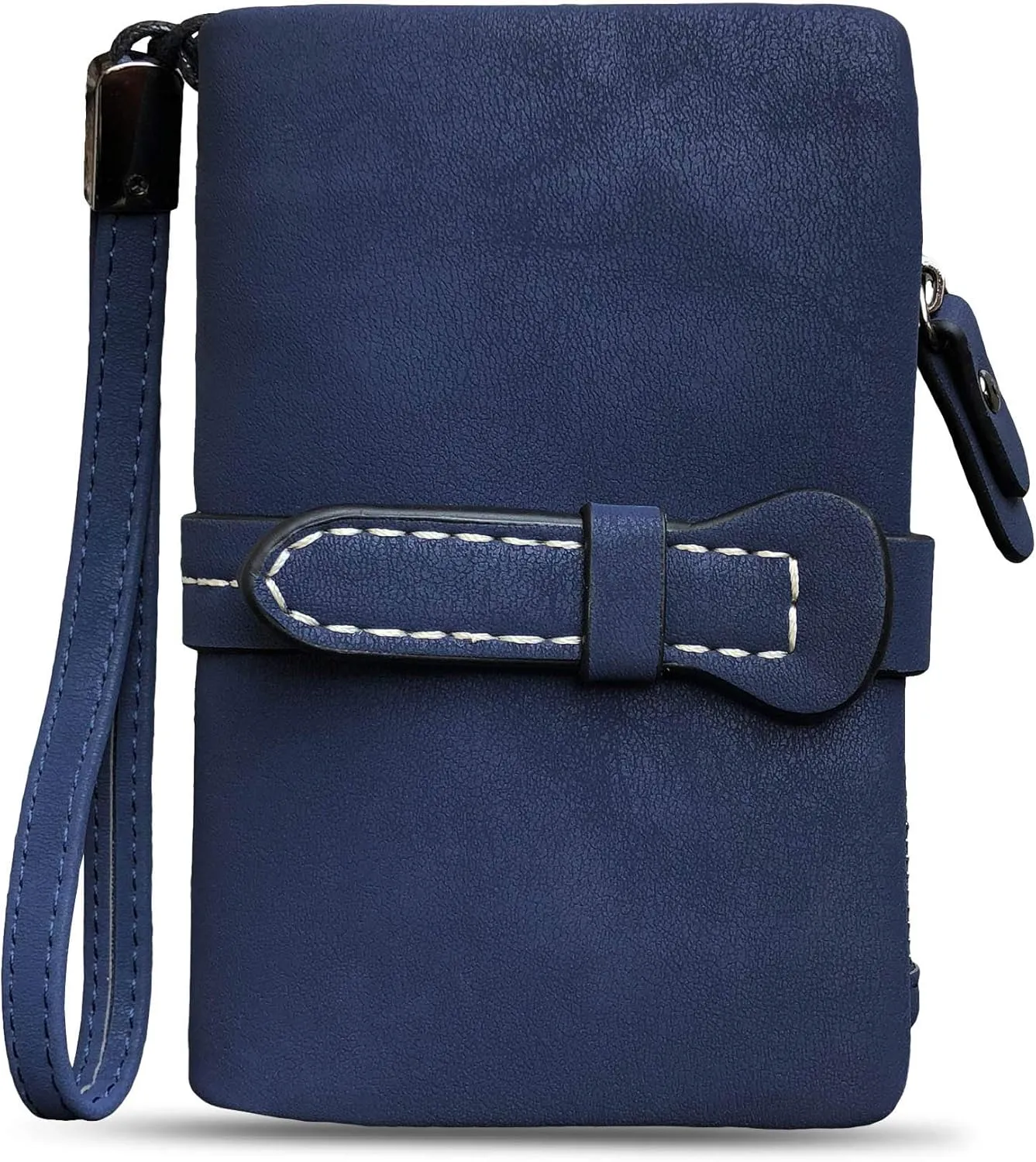 AOXONEL Women's Small Bifold Leather wallet Rfid blocking Ladies Wristlet with Card holder id window Coin Purse