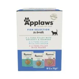 Applaws Cat Pouch Multipack Fish Selection In Broth  12 x 70g