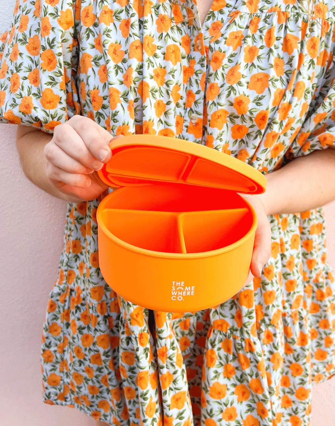 Apricot Round Silicone Bento Lunch Box