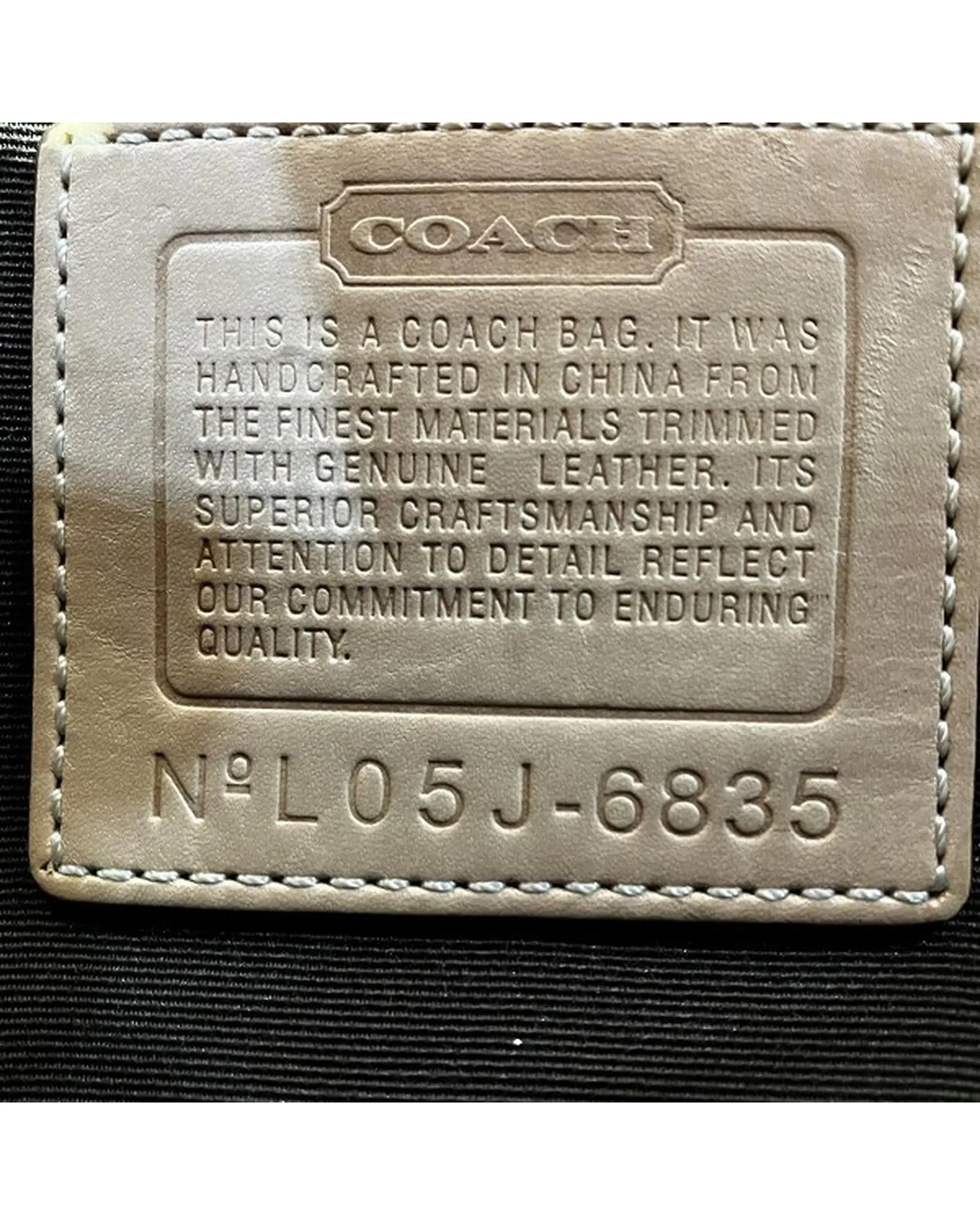 Authentic Coach Signature Canvas Leather Shoulder Bag