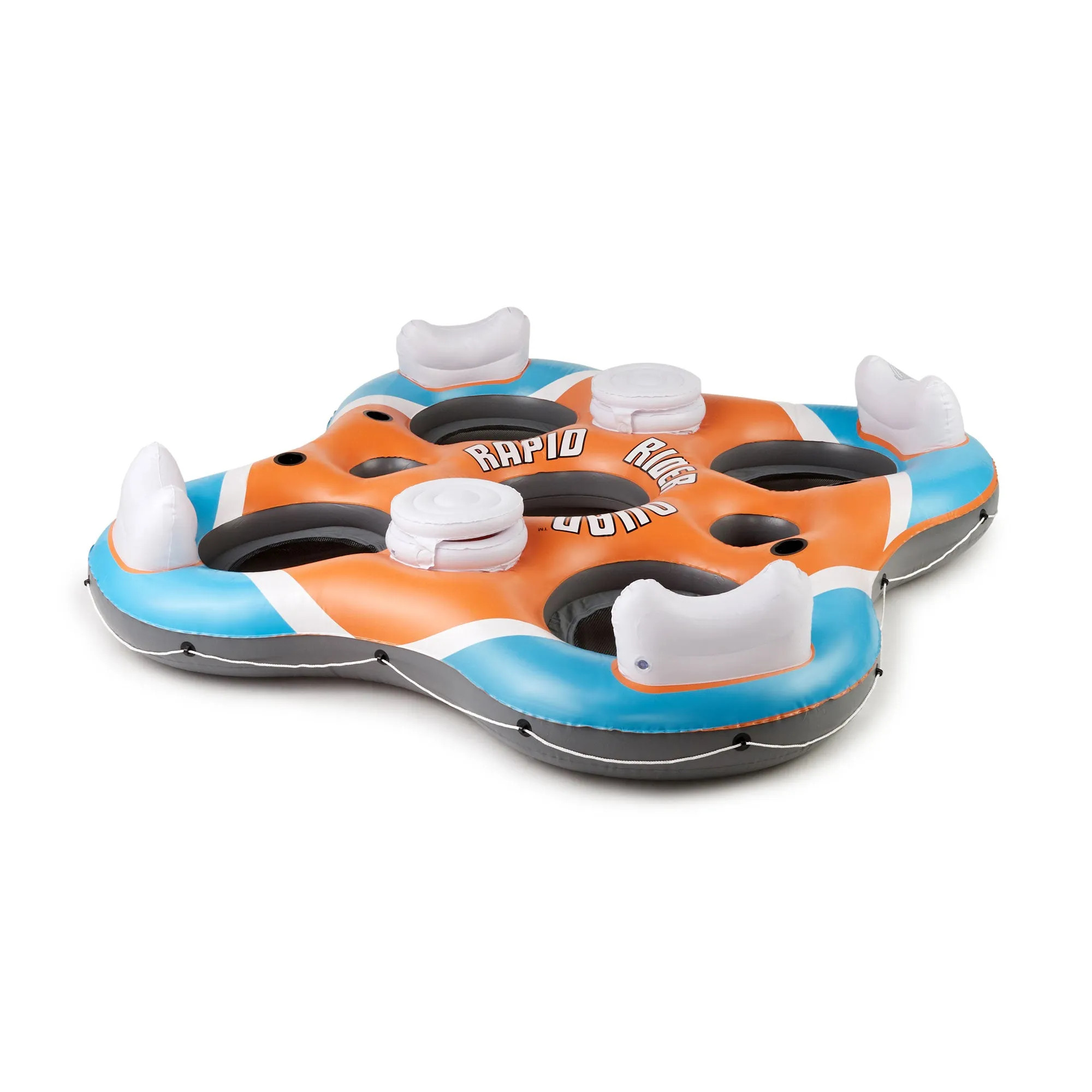 Bestway Rapid Rider 1 Person Inflatable River Tube & 4 Person Floating Island