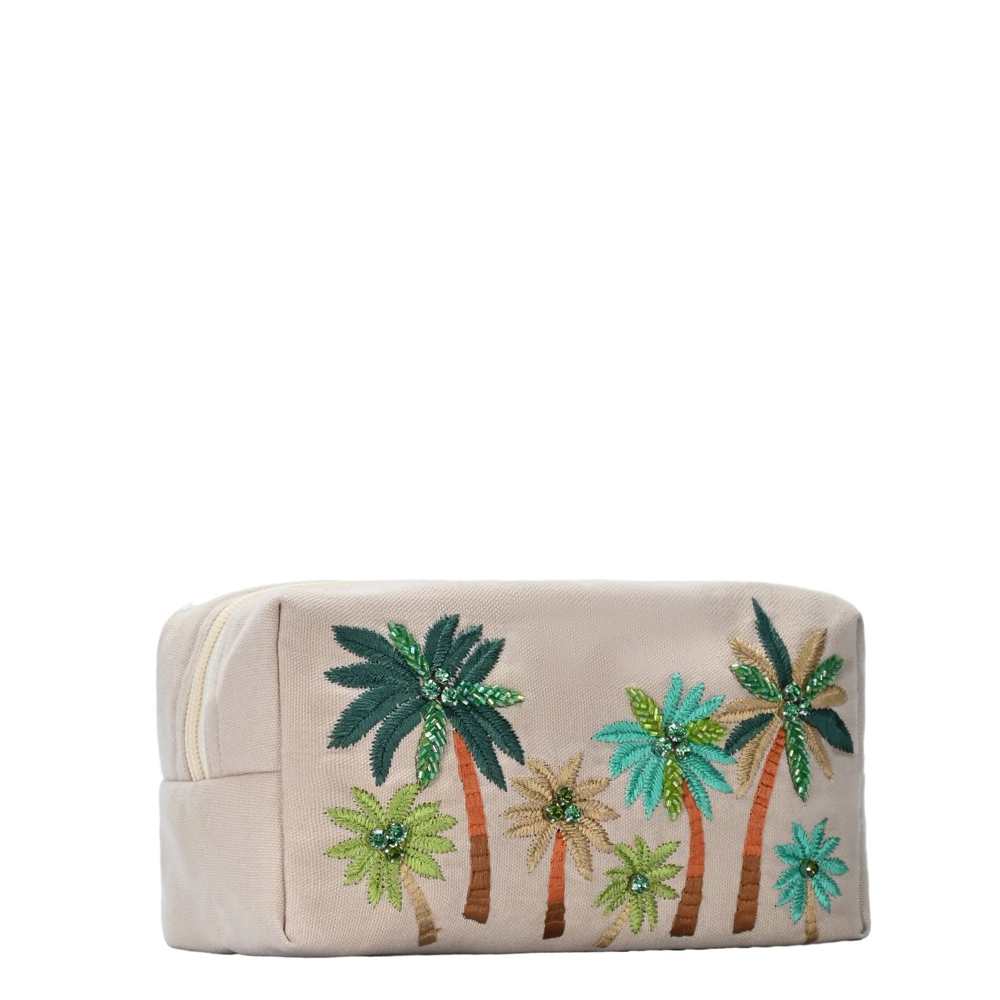 BGAIN327 Handmade Embroidered Palm Tree Pouch With Tassel