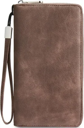 BOSTANTEN Leather Wallet for Women RFID Blocking Zip Around Credit Cards Holder Phone Clutch