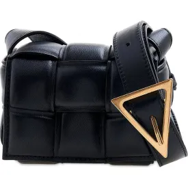 Bottega Veneta Padded Candy Cassette Bag, Black/Gold