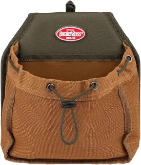 Bucket Boss Parachute Pouch with Speed Square Pocket and Flap Fit in Brown, 54135