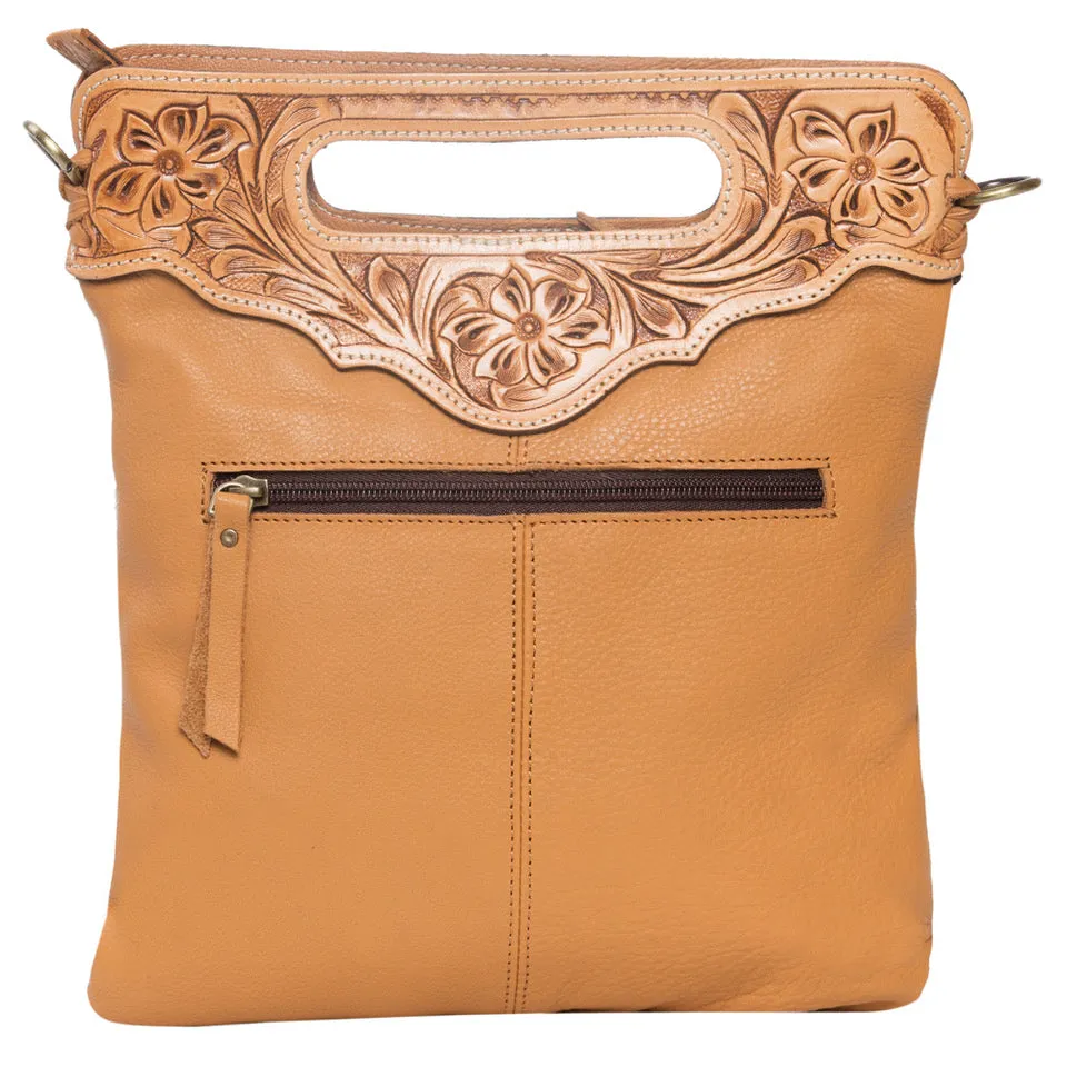 Cali Cowhide Sling Bag with Tooling