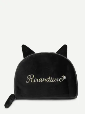 Cat Ear Design Makeup Clutch