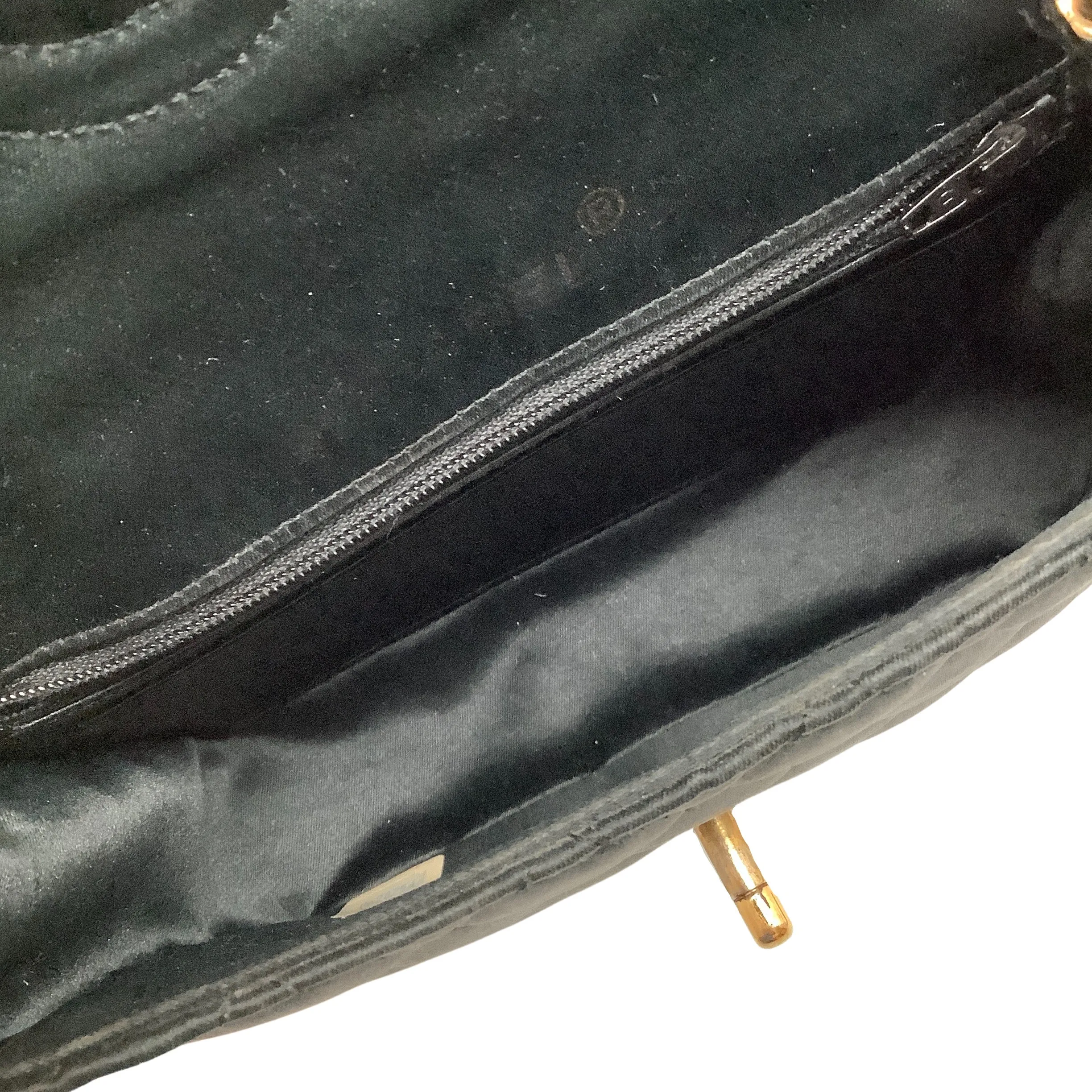 Chanel Vintage Mini Black Satin Cross Body Bag