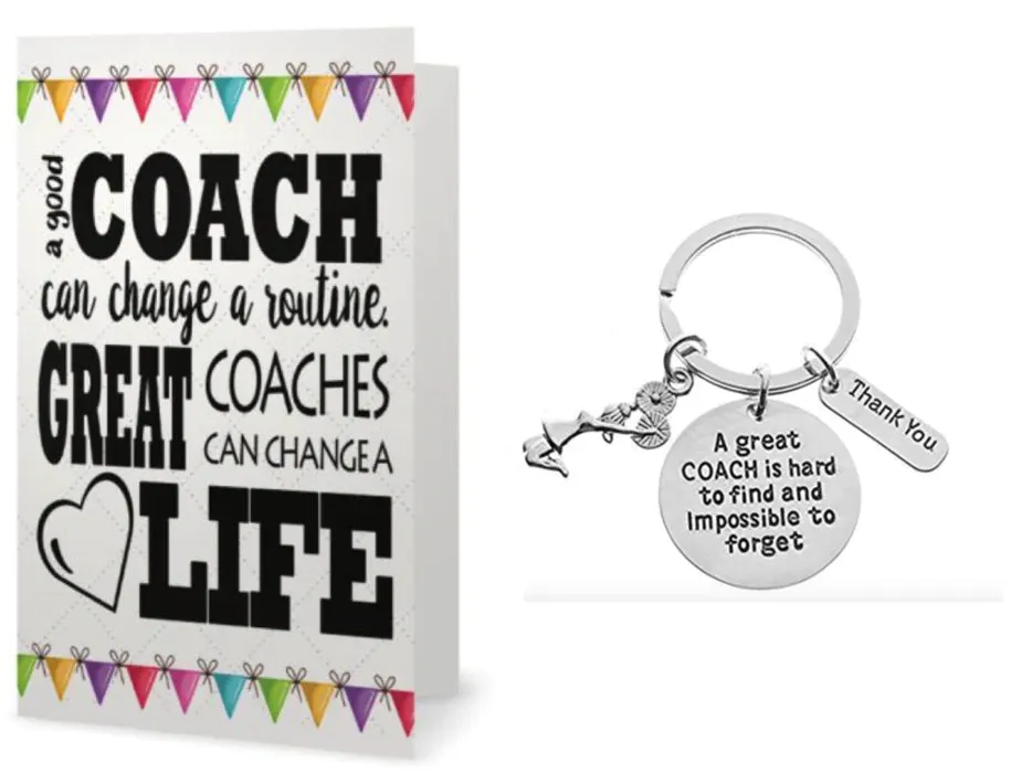 Cheer Coach Keychain & Card Gift Set