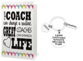 Cheer Coach Keychain & Card Gift Set