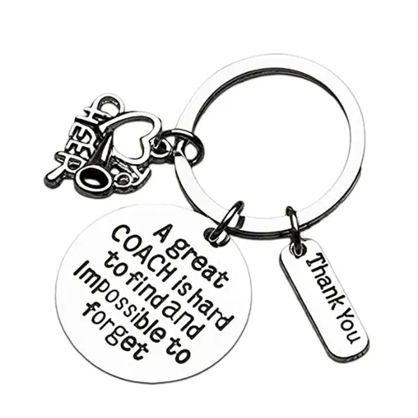 Cheer Coach Keychain - Great Coach is Hard to Find - Pick Charm