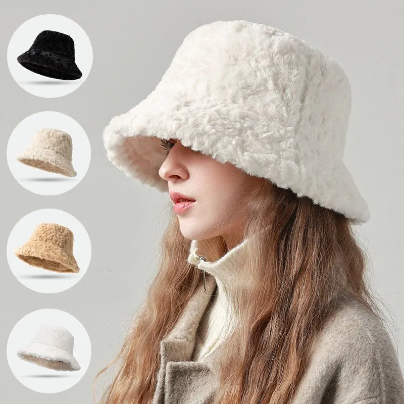 Chic Cozy Lambswool Bucket Hat