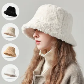Chic Cozy Lambswool Bucket Hat