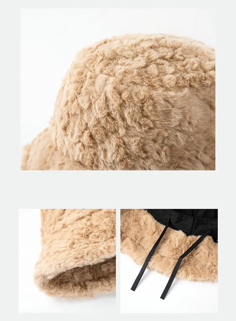 Chic Cozy Lambswool Bucket Hat