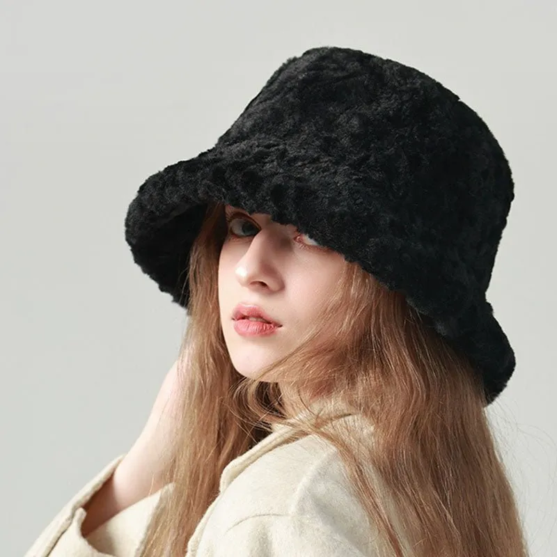 Chic Cozy Lambswool Bucket Hat