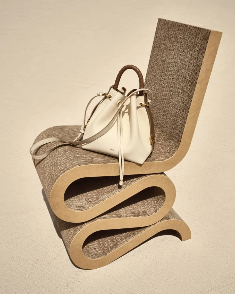Chloe Calfskin Drawstring Marcie Bucket Bag
