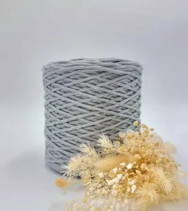 Cloud Grey - 3MM Single Strand Luxe Cotton Rope 1KG