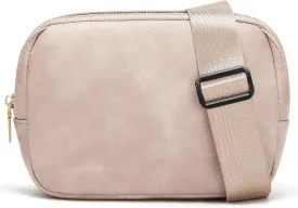 Cnoles Belt Bag for Women Fashion Waist Bag Vegan Leather Fanny Pack Crossbody Bags for Women With Adjustable Straps Grey