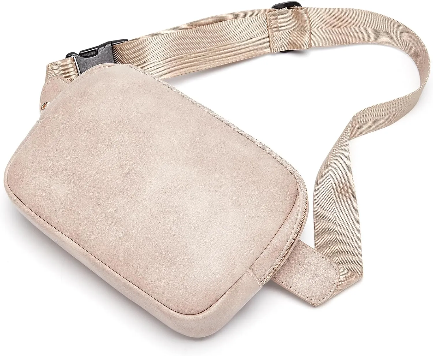 Cnoles Belt Bag for Women Fashion Waist Bag Vegan Leather Fanny Pack Crossbody Bags for Women With Adjustable Straps Grey