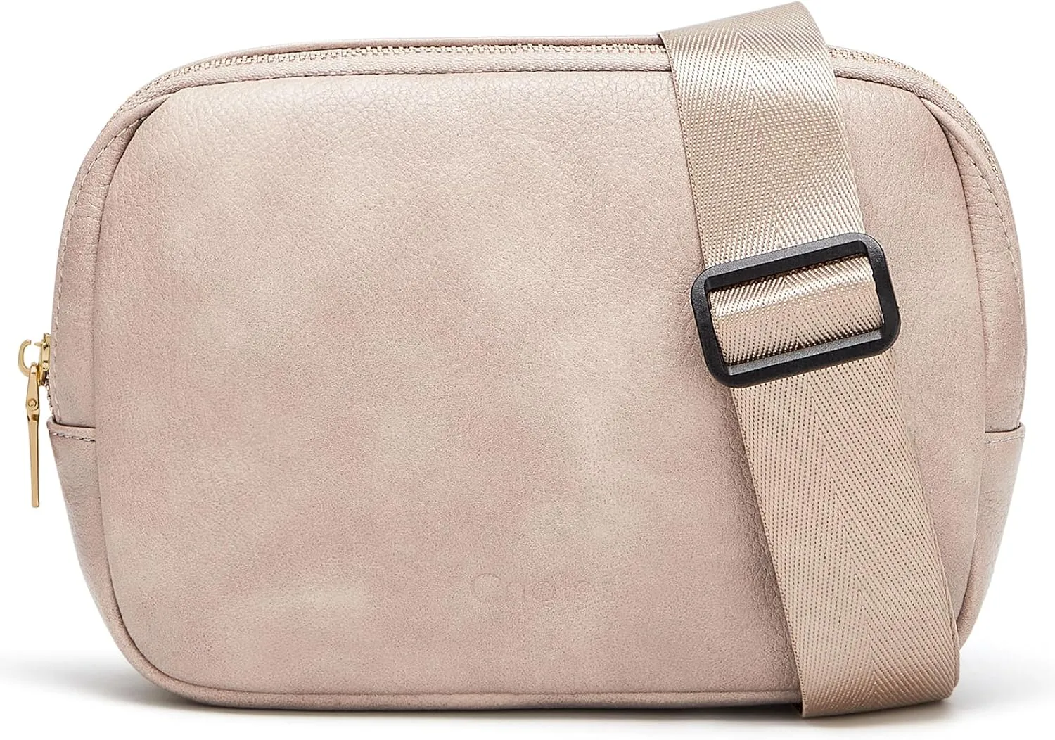 Cnoles Belt Bag for Women Fashion Waist Bag Vegan Leather Fanny Pack Crossbody Bags for Women With Adjustable Straps Grey