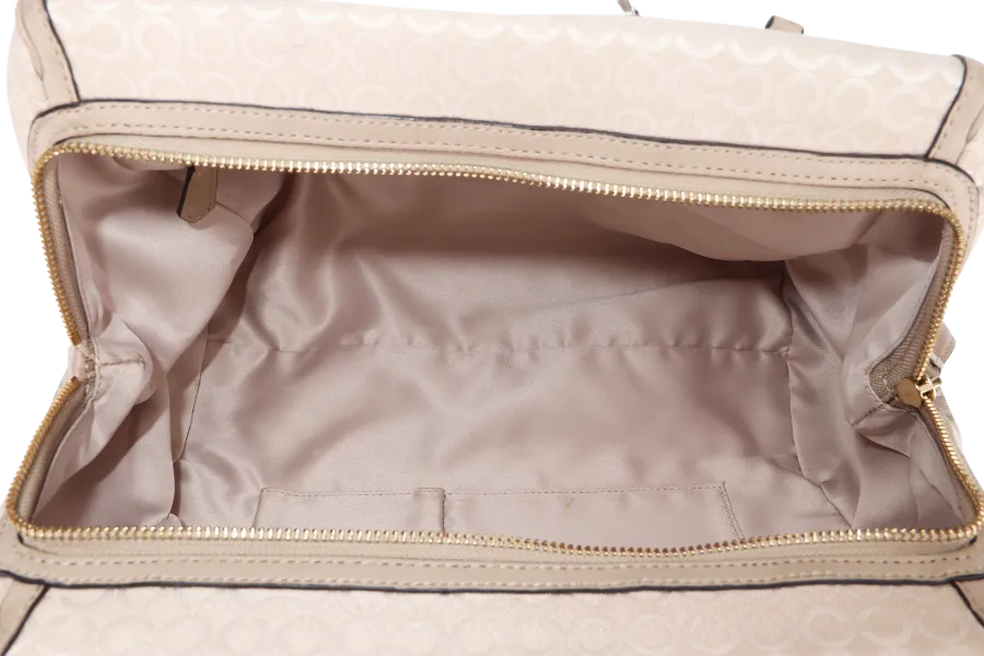COACH BEIGE CANVAS HANDBAG (NK1393-27845) GOLD HARDWARE WITH STRAP, CARD & NO DUST COVER