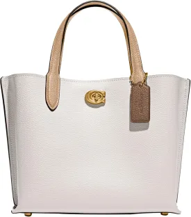 Coach Color-Block Leather Willow Tote 24