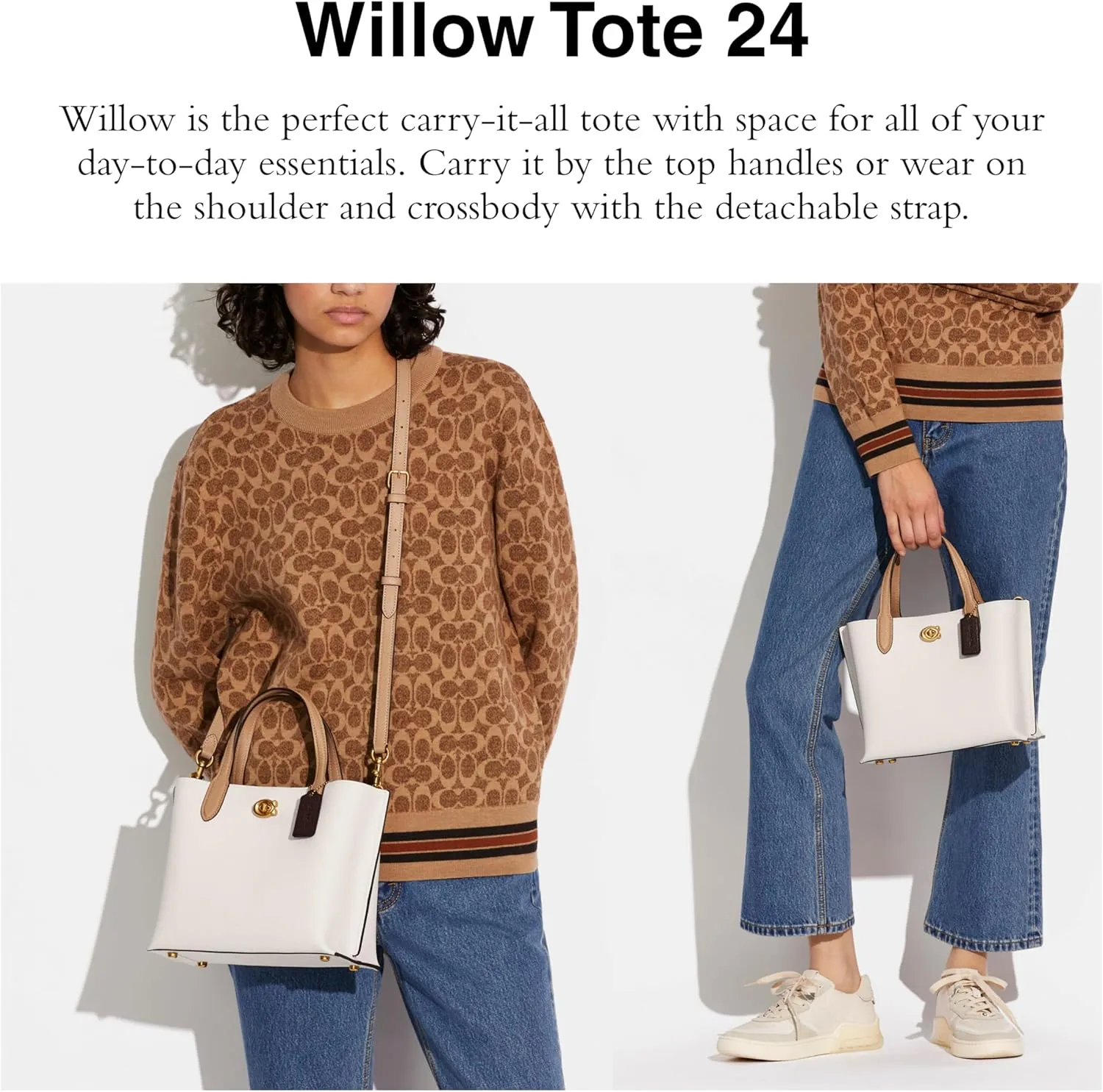 Coach Color-Block Leather Willow Tote 24
