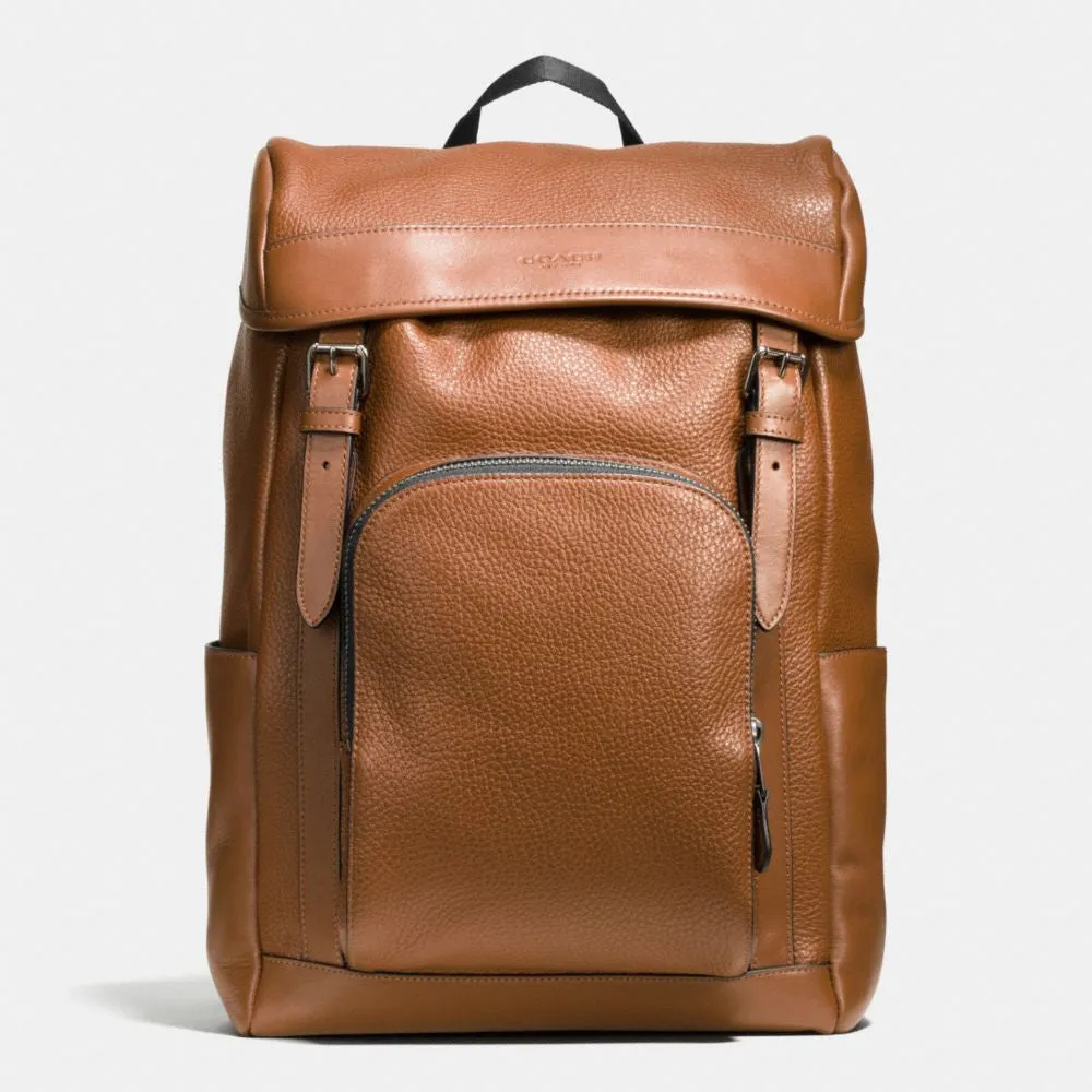 COACH HENRY BACKPACK IN PEBBLE LEATHER