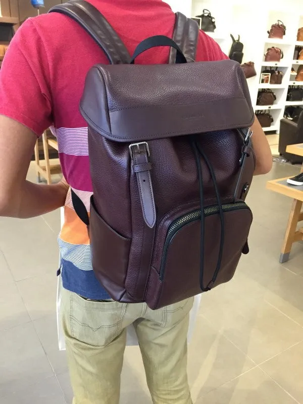 COACH HENRY BACKPACK IN PEBBLE LEATHER