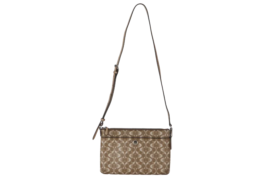 COACH MONOGRAM CROSSBODY BAG SILVER HARDWARE, NO DUST COVER
