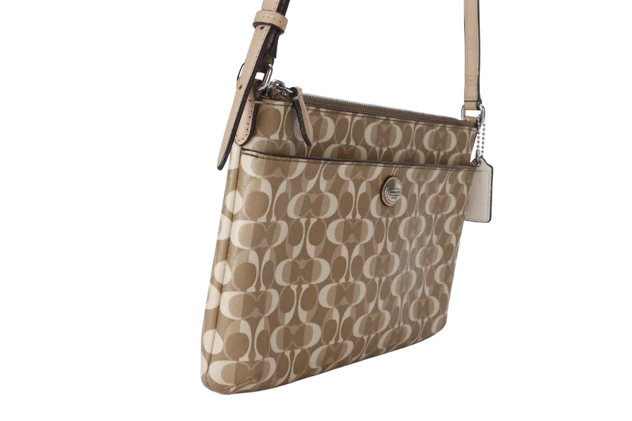 COACH MONOGRAM CROSSBODY BAG SILVER HARDWARE, NO DUST COVER