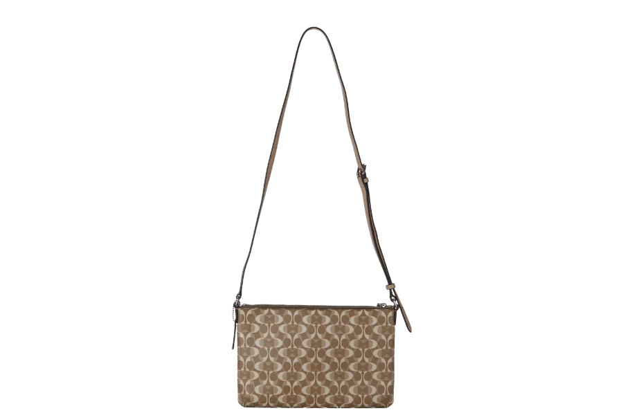 COACH MONOGRAM CROSSBODY BAG SILVER HARDWARE, NO DUST COVER