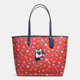 COACH REVERSIBLE CITY TOTE IN TEA ROSE FLORAL PRINT COATED CANVAS