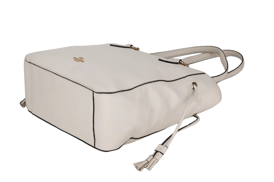 COACH SHOULDER BAG (A1954-F72650) LARGE WHITE GOLD HARDWARE WITH DUST COVER
