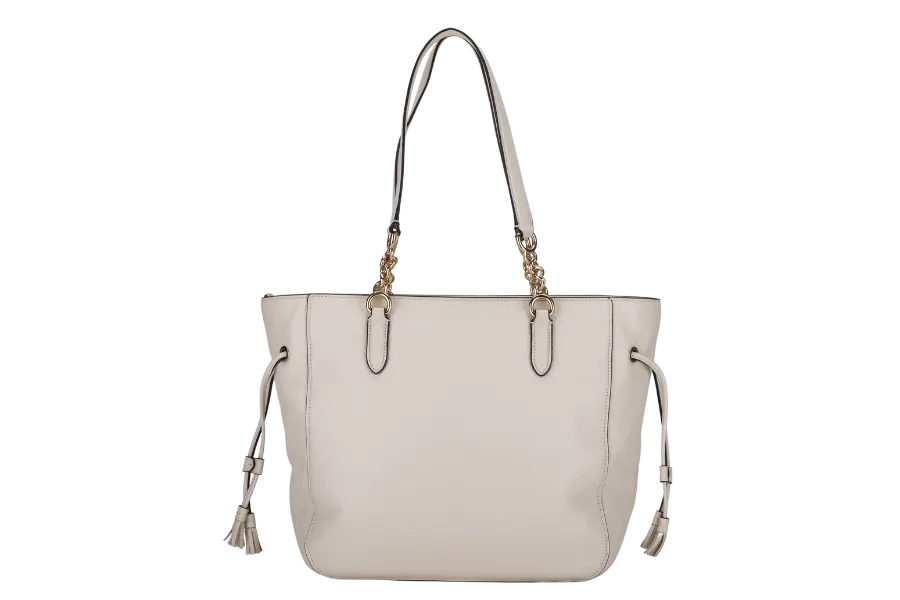 COACH SHOULDER BAG (A1954-F72650) LARGE WHITE GOLD HARDWARE WITH DUST COVER