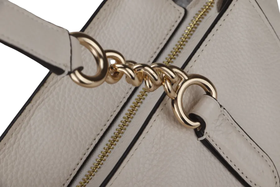 COACH SHOULDER BAG (A1954-F72650) LARGE WHITE GOLD HARDWARE WITH DUST COVER