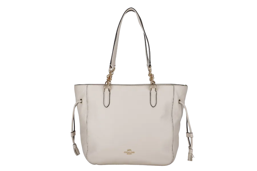 COACH SHOULDER BAG (A1954-F72650) LARGE WHITE GOLD HARDWARE WITH DUST COVER