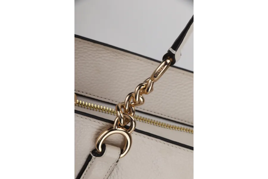 COACH SHOULDER BAG (A1954-F72650) LARGE WHITE GOLD HARDWARE WITH DUST COVER