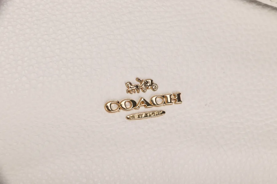 COACH SHOULDER BAG (A1954-F72650) LARGE WHITE GOLD HARDWARE WITH DUST COVER