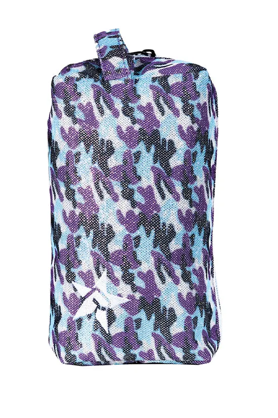 DiamondNet™ in Mythical Camo Rebel Makeup Bag with White Zipper