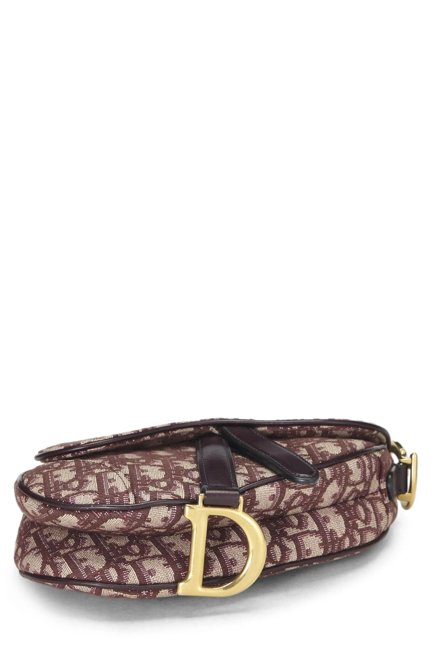 Dior,  Burgundy Oblique Saddle Bag Mini, Burgundy